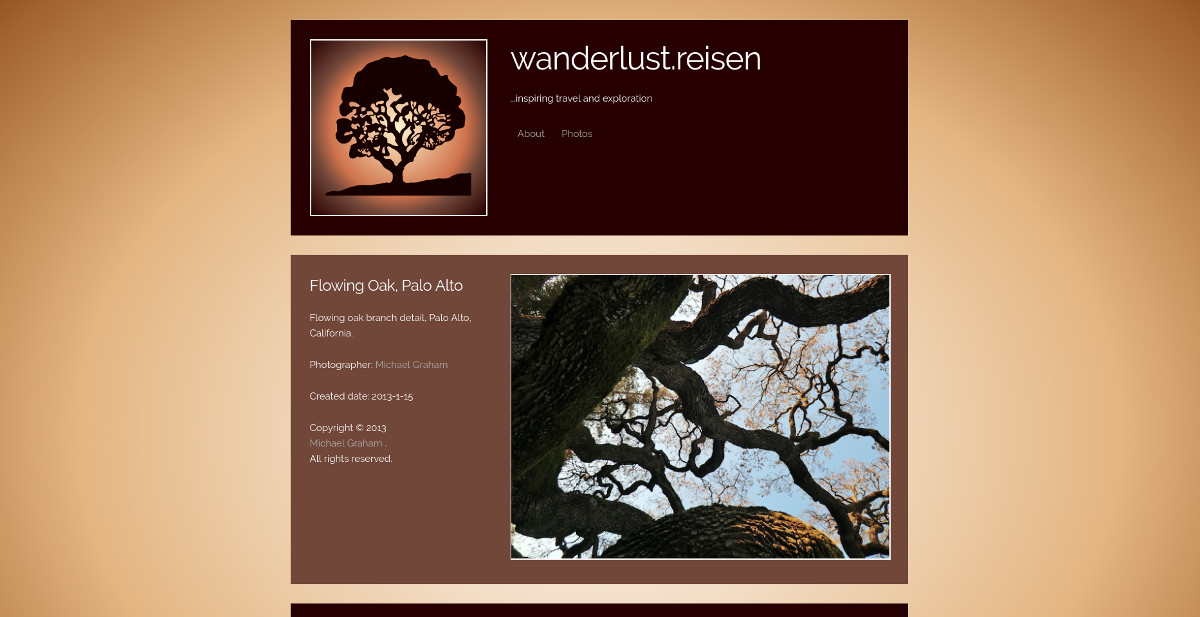 Screenshot of wanderlust.reisn website